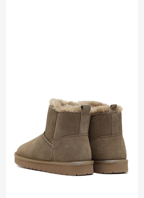 Kadın Vizon Süet Deri Teddy Bot 25WFD478110 - Görsel 7