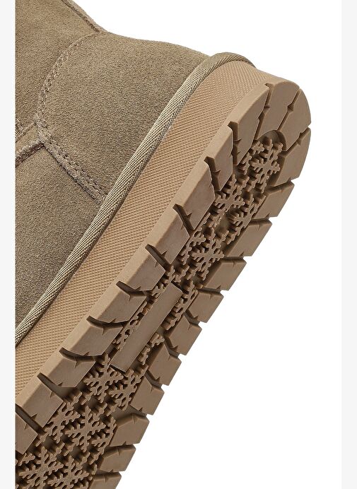 Kadın Vizon Süet Deri Teddy Bot 25WFD478110 - Görsel 9