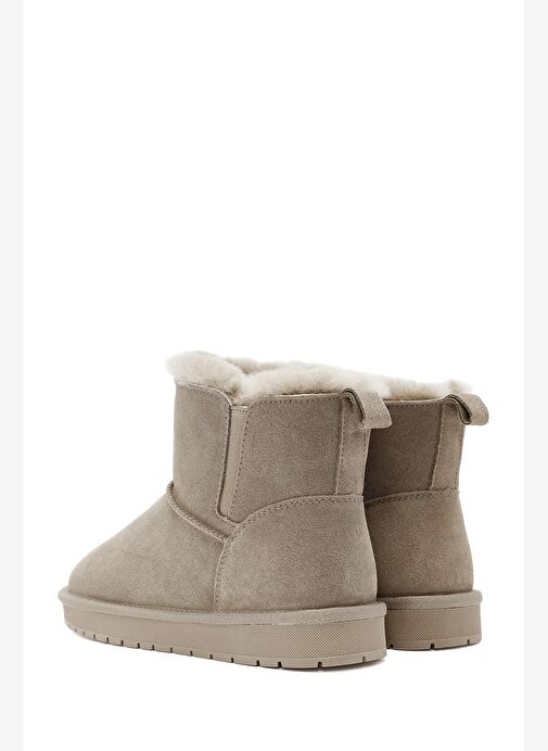 Kadın Vizon Süet Deri Teddy Bot 25WFD478310 - Görsel 7