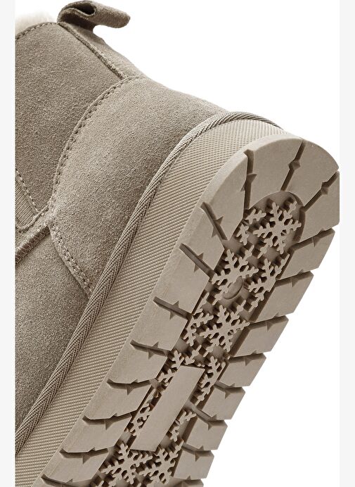 Kadın Vizon Süet Deri Teddy Bot 25WFD478310 - Görsel 9