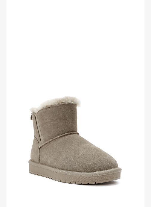 Kadın Vizon Süet Deri Teddy Bot 25WFD478310 - Görsel 8