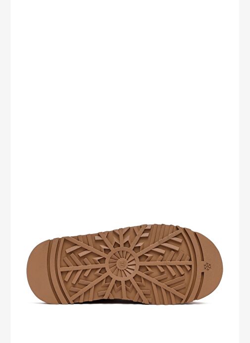 Kadın Camel Kalın Tabanlı Süet Deri Teddy Bot 25WFD478410 - Görsel 6