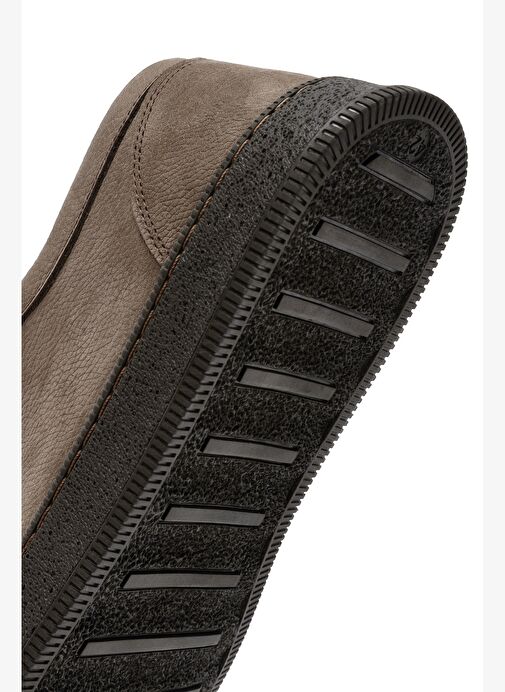 Erkek Vizon Bağcıklı Nubuk Deri Casual Ayakkabı 25WFD7541V3 - Görsel 9