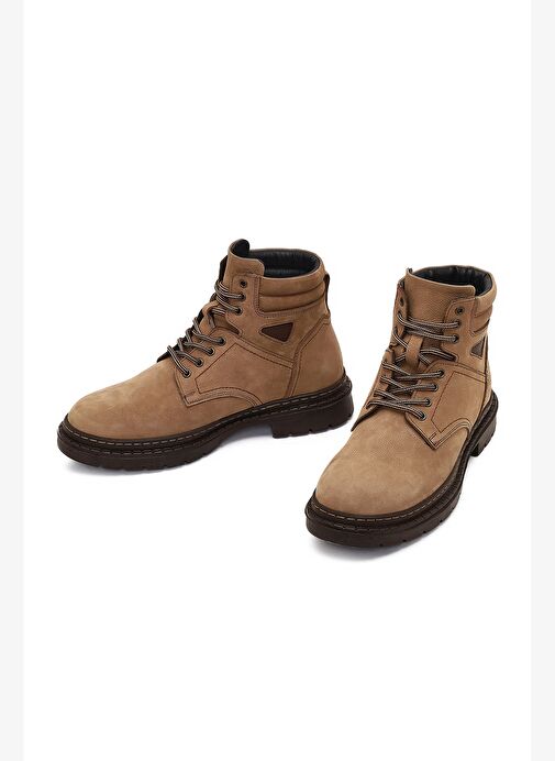 Erkek Vizon Bağcıklı Nubuk Deri Bot 25WFD7542V3 - Görsel 4