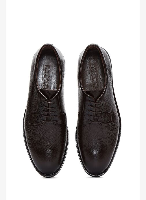 Erkek Kahverengi Bağcıklı Deri Klasik Ayakkabı 25WFD6004FT - Görsel 7