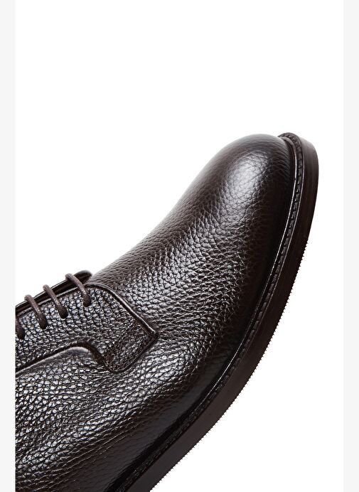 Erkek Kahverengi Bağcıklı Deri Klasik Ayakkabı 25WFD6004FT - Görsel 8