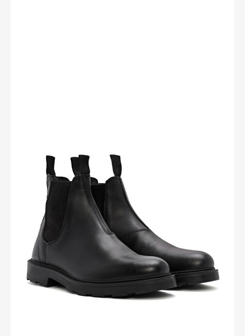Erkek Siyah Deri Chelsea Bot 25WFD680118 - Görsel 5