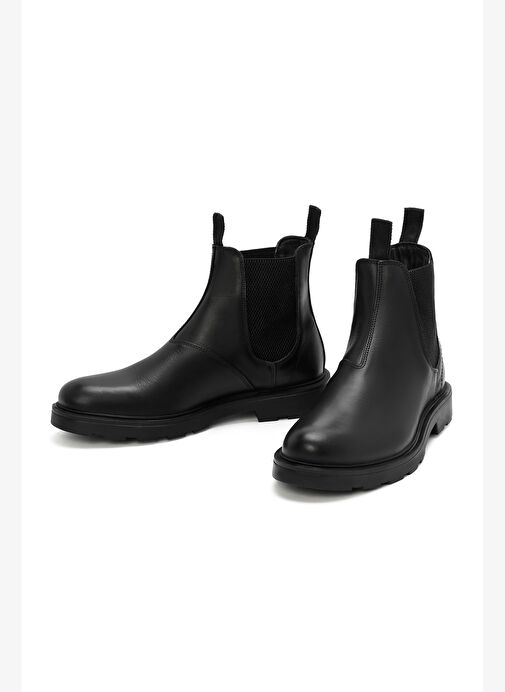Erkek Siyah Deri Chelsea Bot 25WFD680118 - Görsel 4