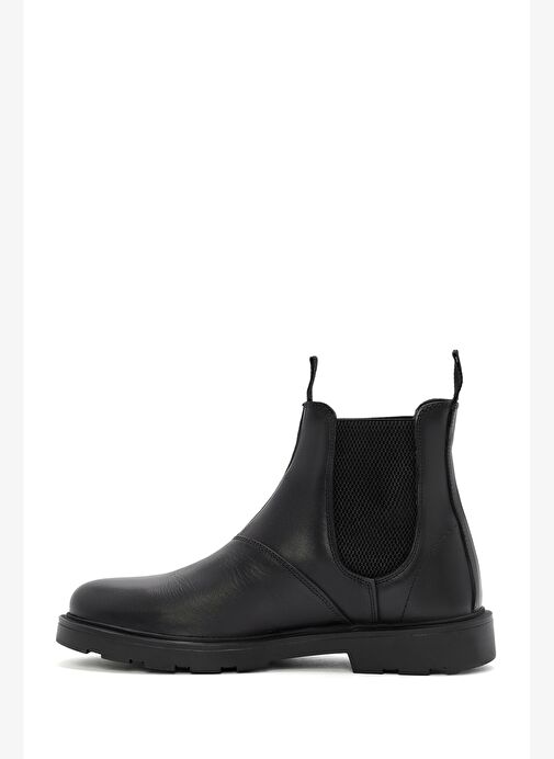 Erkek Siyah Deri Chelsea Bot 25WFD680118 - Görsel 3