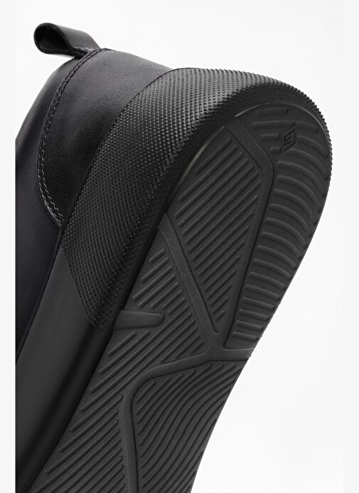 Erkek Siyah Bağcıklı Deri Sneaker 25WFD681818 - Görsel 8