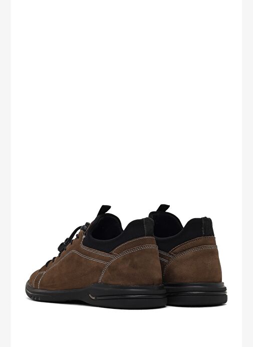 Erkek Taba Bağcıklı Nubuk Deri Casual Sneaker 25WFD6803V3 - Görsel 6
