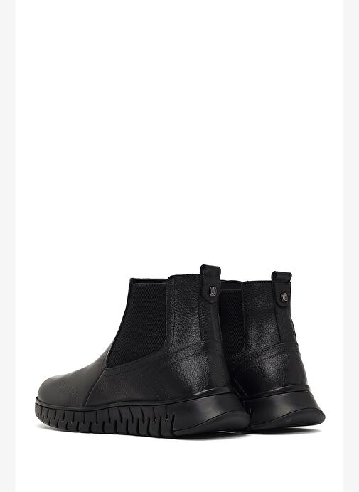 Erkek Siyah Kalın Tabanlı Deri Chelsea Bot 25WFD6804FT - Görsel 7