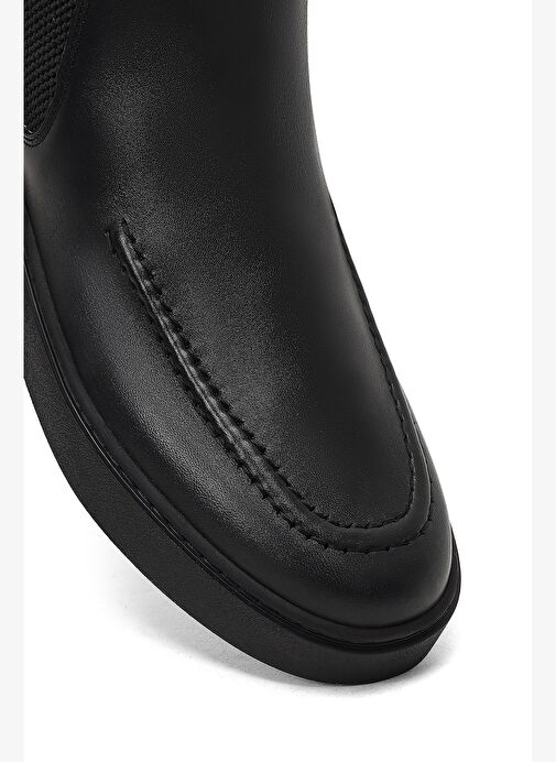 Erkek Siyah Deri Chelsea Bot 25WFD681418 - Görsel 9