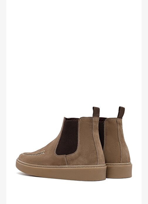 Erkek Bej Süet Deri Chelsea Bot 25WFD681410 - Görsel 7