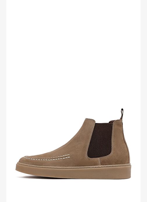 Erkek Bej Süet Deri Chelsea Bot 25WFD681410 - Görsel 3