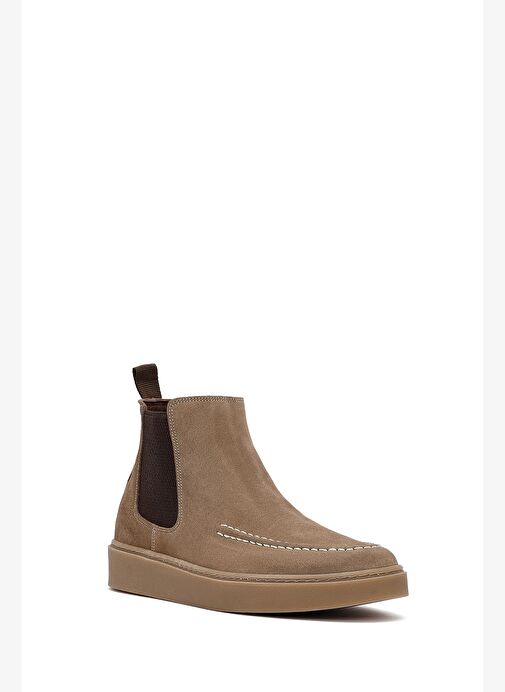 Erkek Bej Süet Deri Chelsea Bot 25WFD681410 - Görsel 8