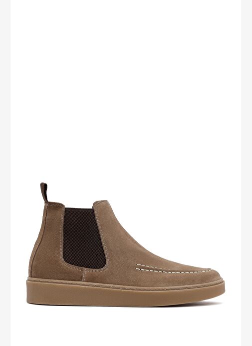 Erkek Bej Süet Deri Chelsea Bot 25WFD681410 - Görsel 2