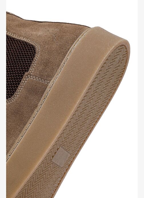Erkek Bej Süet Deri Chelsea Bot 25WFD681410 - Görsel 9