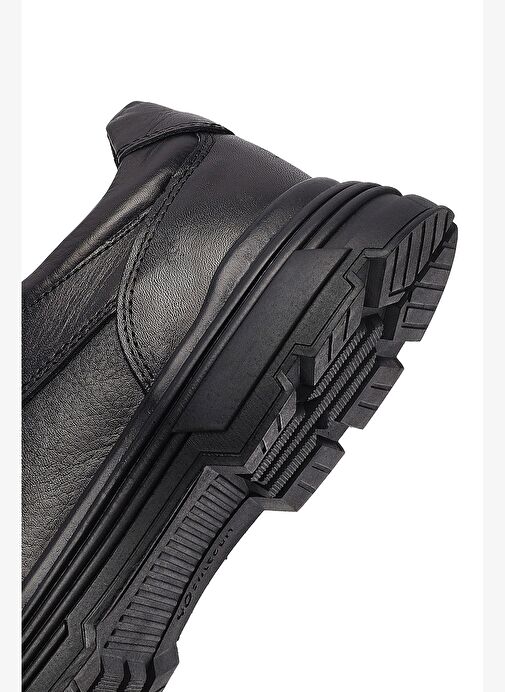 Erkek Siyah Bağcıklı Deri Casual Ayakkabı 25WFD681518 - Görsel 9