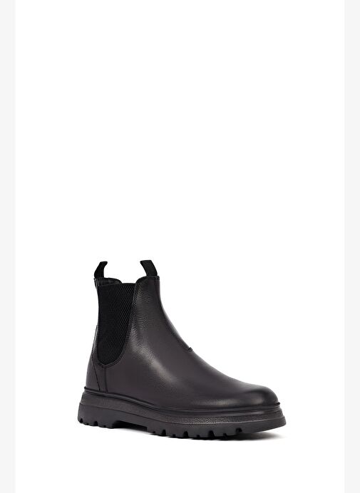 Erkek Siyah Deri Chelsea Bot 25WFD681218 - Görsel 8