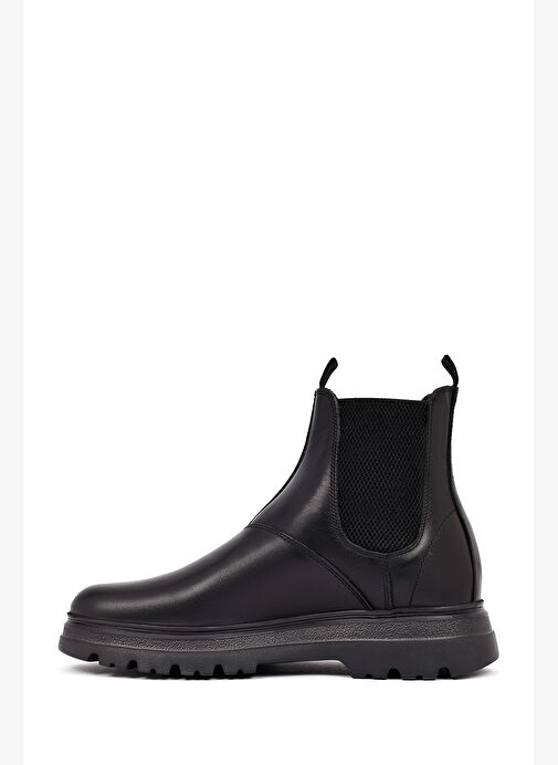 Erkek Siyah Deri Chelsea Bot 25WFD681218 - Görsel 3
