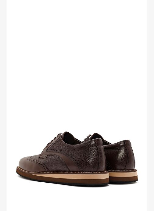 Erkek Kahverengi Bağcıklı Deri Casual Ayakkabı 25WFD7045FT - Görsel 6