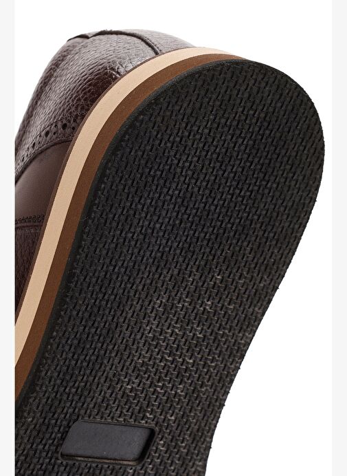 Erkek Kahverengi Bağcıklı Deri Casual Ayakkabı 25WFD7045FT - Görsel 9