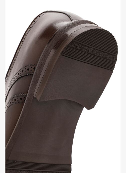 Erkek Kahverengi Bağcıklı Deri Klasik Ayakkabı 25WFD705118 - Görsel 9