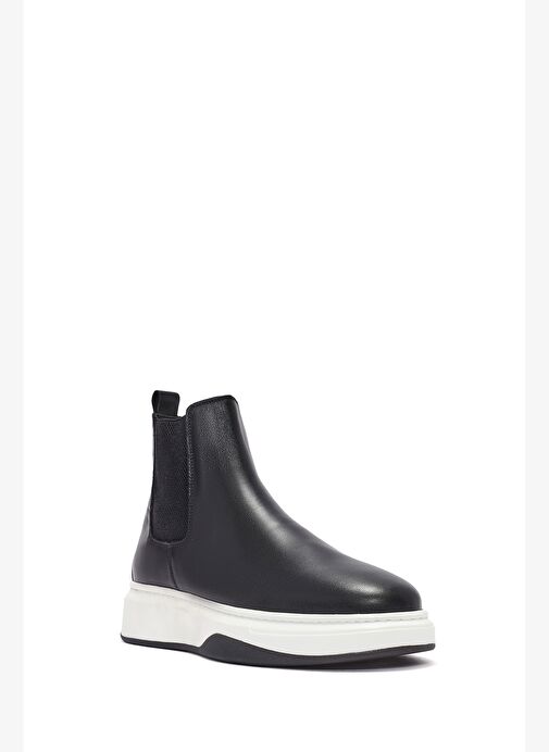 Erkek Siyah Deri Chelsea Bot 25WFD632118 - Görsel 8