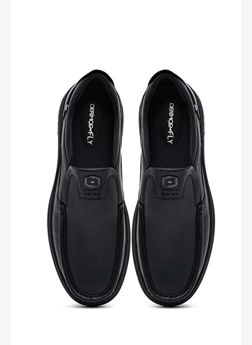 Erkek Siyah Deri Casual Loafer 25WFD695618 - Görsel 8