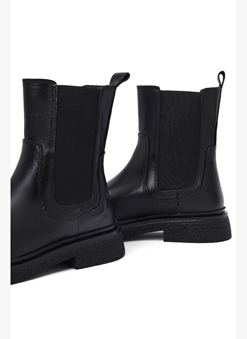 Kadın Siyah Deri Chelsea Bot 25WFD186818 - Görsel 9