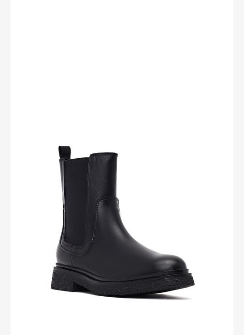 Kadın Siyah Deri Chelsea Bot 25WFD186818 - Görsel 8