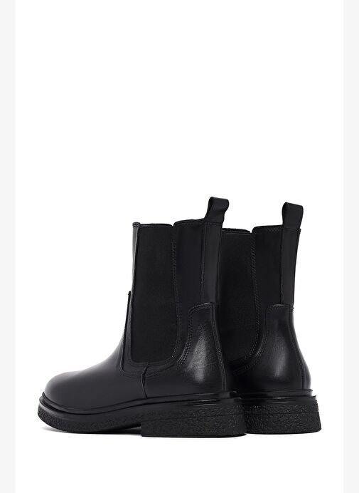 Kadın Siyah Deri Chelsea Bot 25WFD186818 - Görsel 7