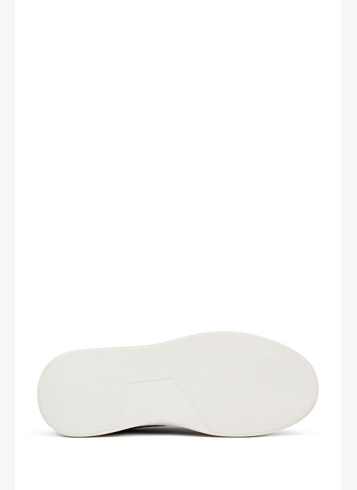 Erkek Lacivert Bağcıklı Kalın Tabanlı Deri Sneaker 25WFD693618 - Görsel 5