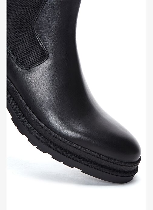 Erkek Siyah Deri Chelsea Bot 25WFD630118 - Görsel 8