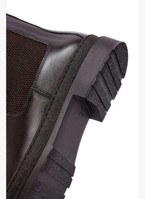 Erkek Kahverengi Deri Chelsea Bot 25WFD630118 - Görsel 9