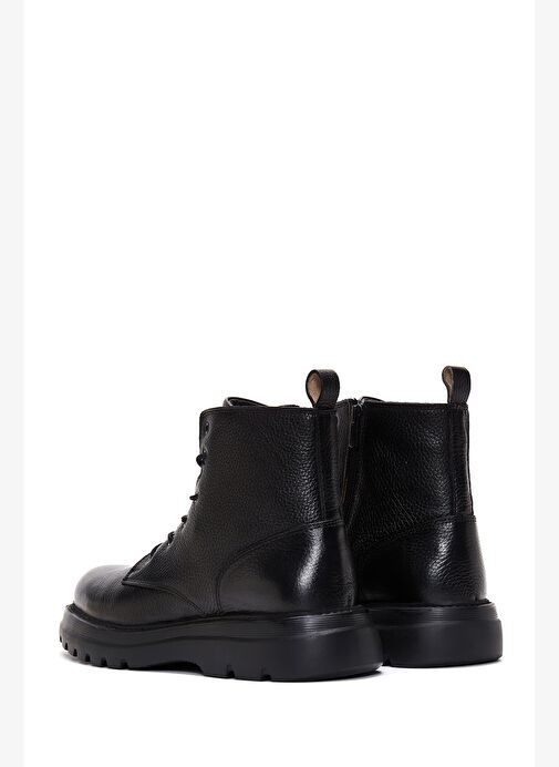 Erkek Siyah Bağcıklı Deri Casual Bot 25WFD6306FT - Görsel 7