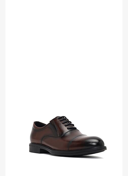 Erkek Kahverengi Bağcıklı Deri Casual Ayakkabı 25WFD696718 - Görsel 7