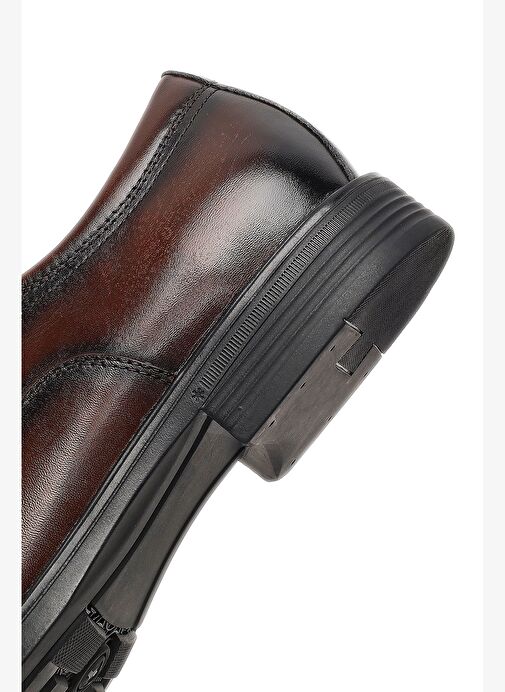 Erkek Kahverengi Bağcıklı Deri Casual Ayakkabı 25WFD696718 - Görsel 9