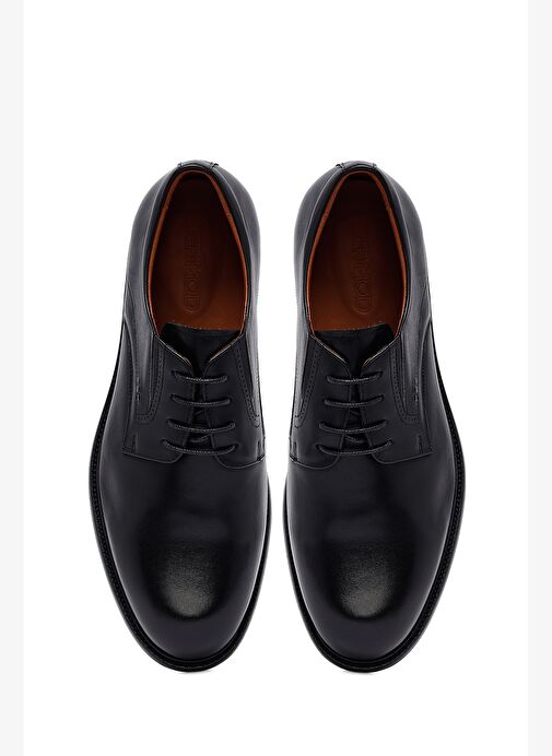 Erkek Siyah Bağcıklı Deri Klasik Ayakkabı 25WFD691218 - Görsel 8