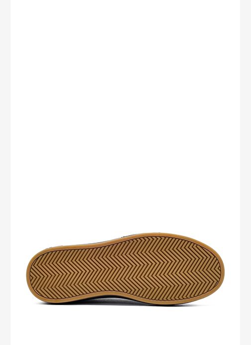 Erkek Beyaz Bağcıklı Deri Sneaker 25WFD697118 - Görsel 5