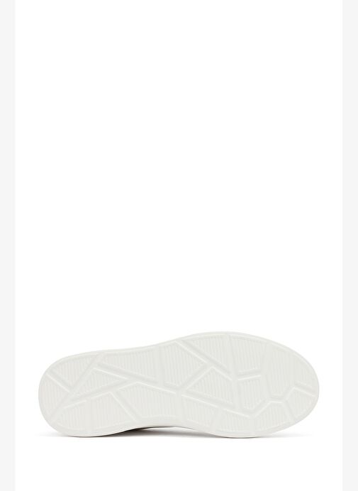 Erkek Beyaz Bağcıklı Kalın Tabanlı Sneaker 25WFD6945PV - Görsel 5