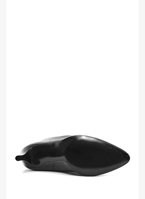 Kadın Siyah İnce Yüksek Topuklu Deri Çizme 25WFD161418 - Görsel 7