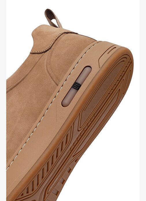 Erkek Vizon Bağcıklı Nubuk Deri Sneaker 25WFD6970V3 - Görsel 9
