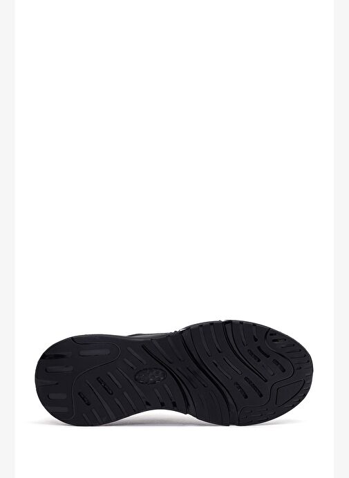 Erkek Siyah Bağcıklı Kalın Tabanlı Kumaş Sneaker 25WFD69446F - Görsel 5