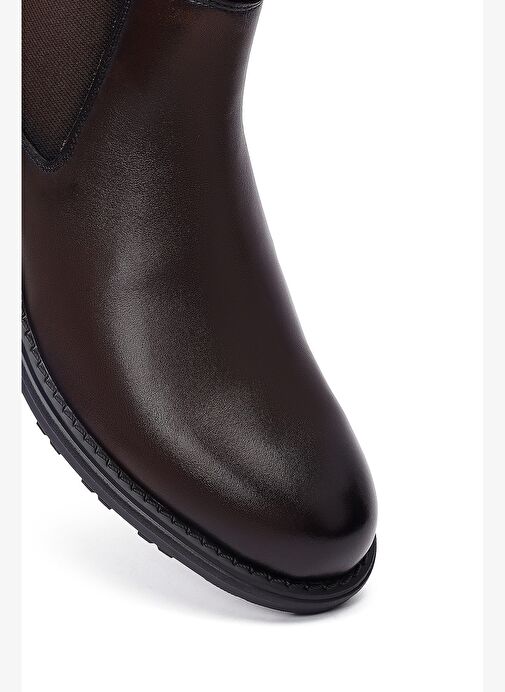 Erkek Kahverengi Deri Chelsea Bot 25WFD694018 - Görsel 9