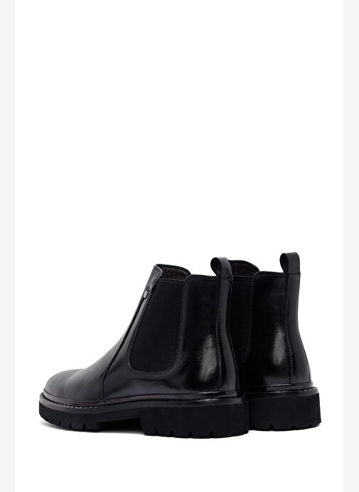 Erkek Siyah Deri Chelsea Bot 25WFD6955FT - Görsel 7
