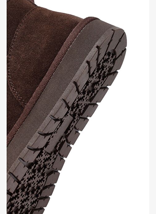 Derimod Derimod Kadın Kahverengi Kürklü Süet Deri Teddy Bot 25WFD478210 | Boyner Kahverengi - 9. görsel