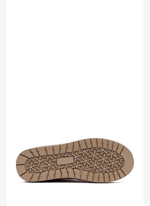 Kadın Bej Kürklü Süet Deri Teddy Bot 25WFD478210 - Görsel 6