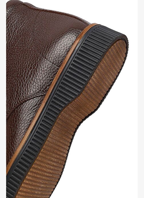 Erkek Kahverengi Bağcıklı Deri Bot 25WFD6104FT - Görsel 9